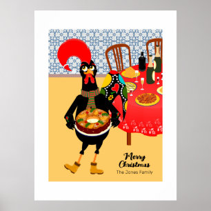 Die portugiesischen Rooster-Lieben King Cake Poster