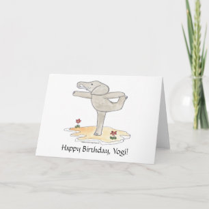 Die Pose Elefant-des übenden Yoga-Tänzers Karte