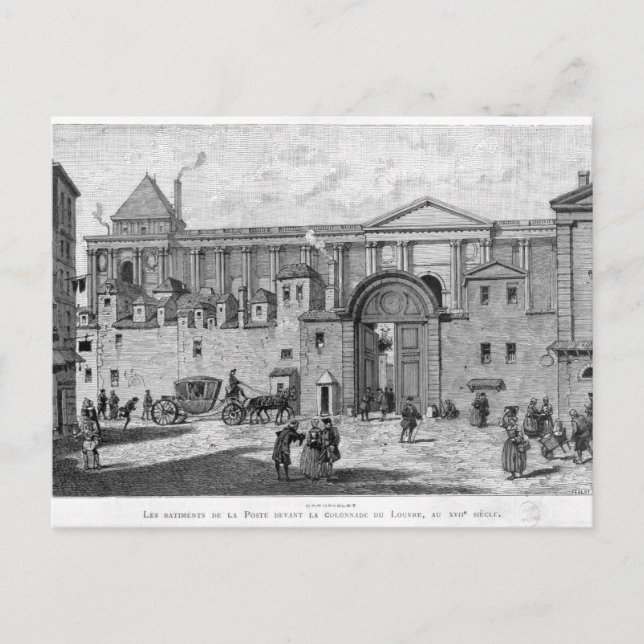 Die Post Paris Postkarte (Vorderseite)