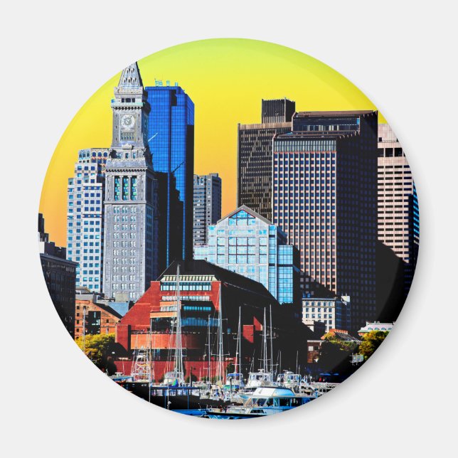 Die Poster Card des Custom House Boston USA Magnet (Vorne)