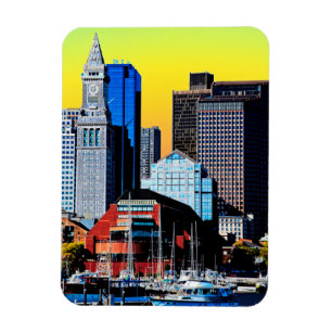 Die Poster Card des Custom House Boston USA Magnet