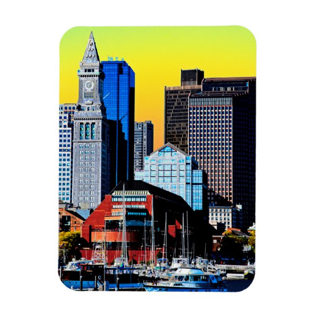 Die Poster Card des Custom House Boston USA Magnet (Vertikal)