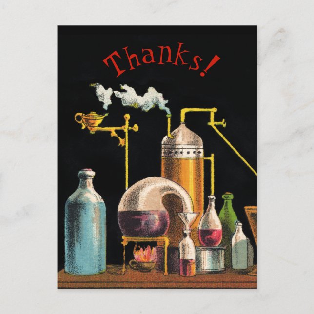 Die Postkarte des Alchemist Mad Scientists (Vorderseite)