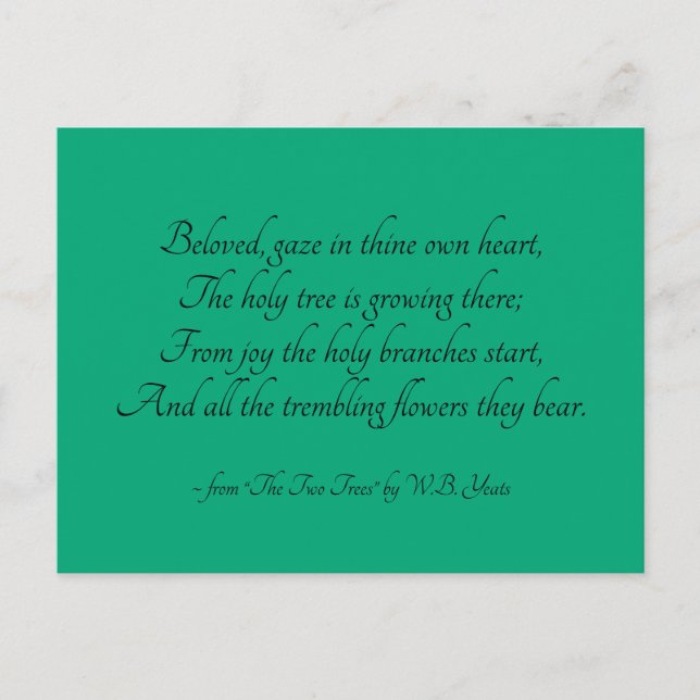 Die Postkarte des Heiligen Baumes (Vorderseite)