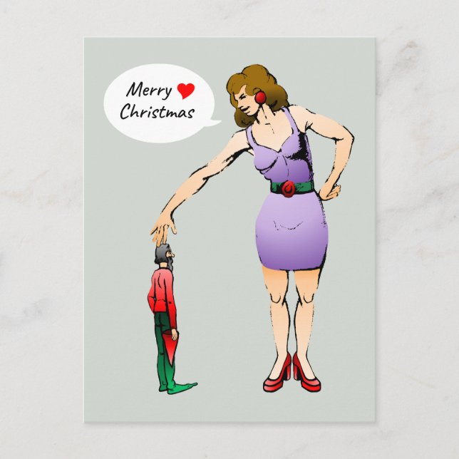 Die Postkarte des kleinen Elfs für den Weihnachtsu (Vorderseite)