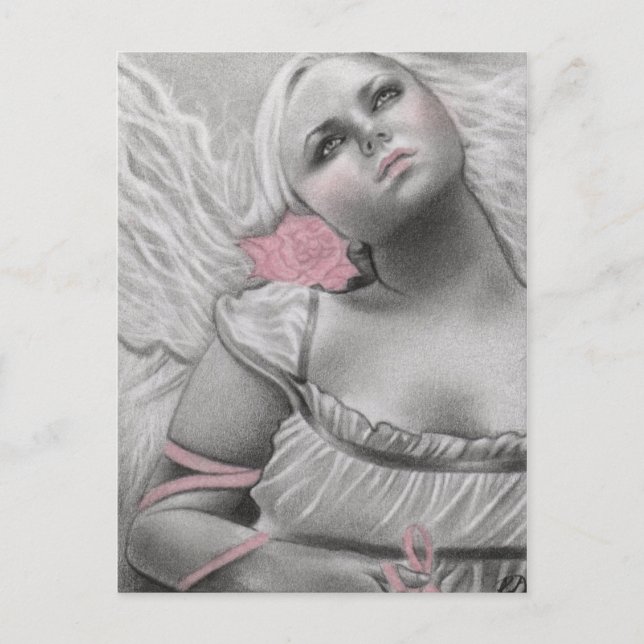 Die Postkarte für den Gabe-Engel (Vorderseite)
