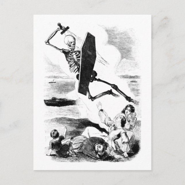 Die Postkarte für die Quarintine Frage (Vorderseite)