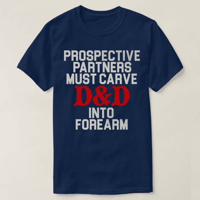 Die potenziellen Partner müssen T-Shirt (Design vorne)