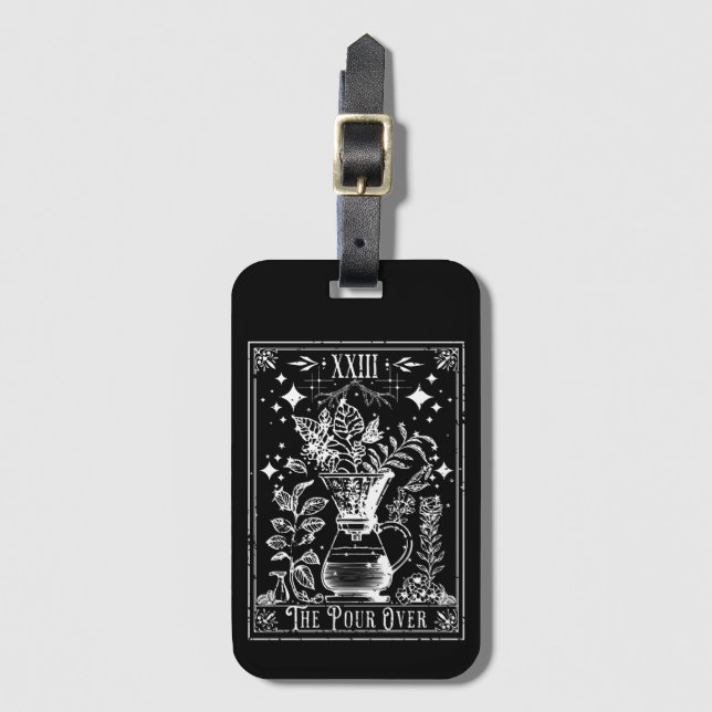 Die Pour over Coffee Tarot Card Gepäckanhänger (Vorderseite Vertikal)