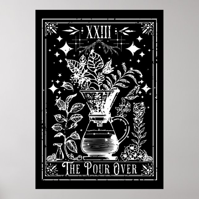 Die Pour over Coffee Tarot Card Poster (Vorne)