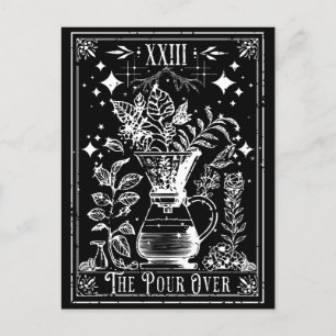 Die Pour-Over-Kaffee-Tarotkarte Postkarte