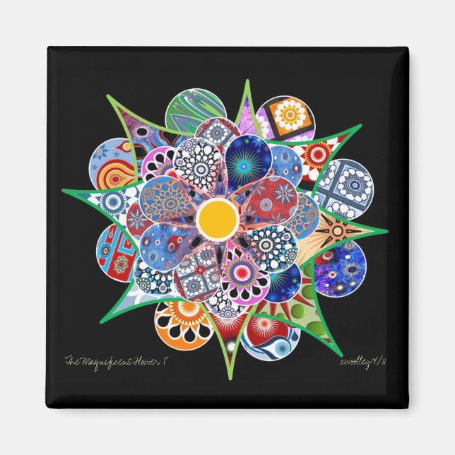 Die prächtige Blume I Magnet (Vorne)