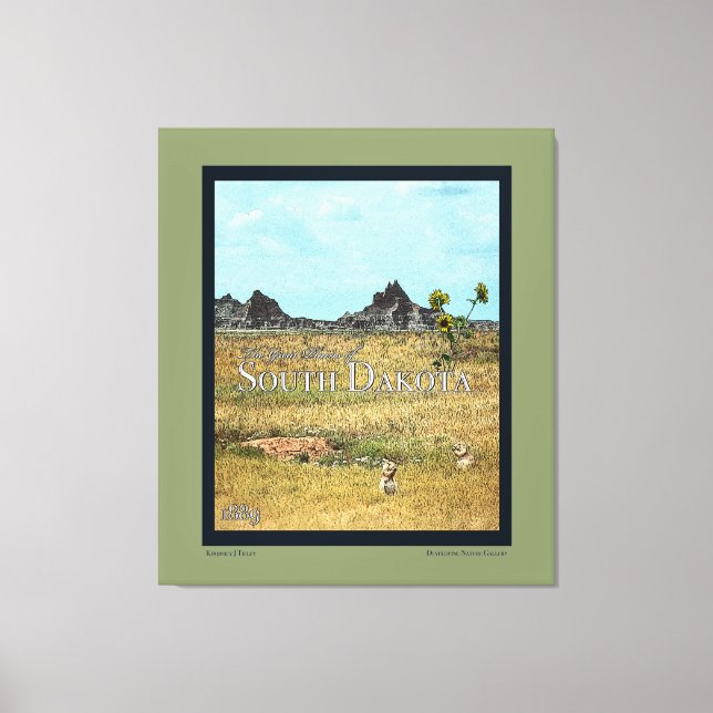 Die Prärienländer von South Dakota Leinwanddruck (Vorderseite)