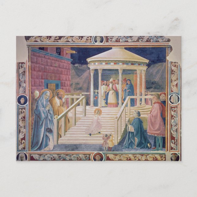 Die Präsentation der gesegneten Jungfrau Mary Postkarte (Vorderseite)