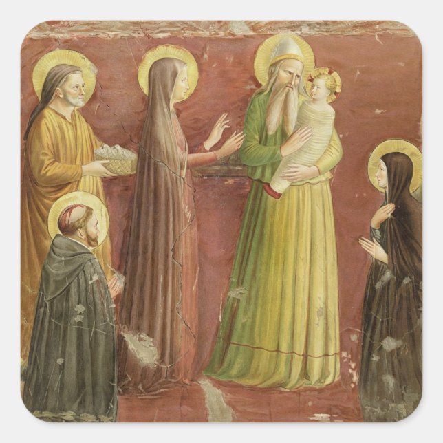 Die Präsentation im Tempel, aus einer Reihe von Quadratischer Aufkleber (Vorderseite)