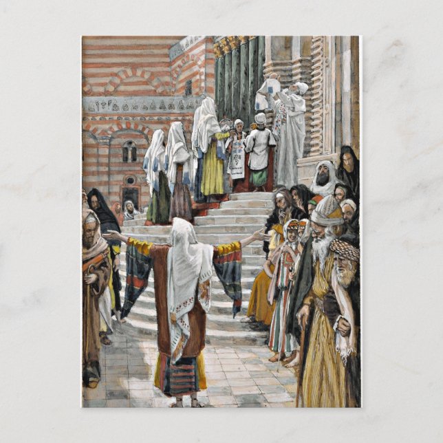 Die Präsentation von Jesus im Tempel Postkarte (Vorderseite)