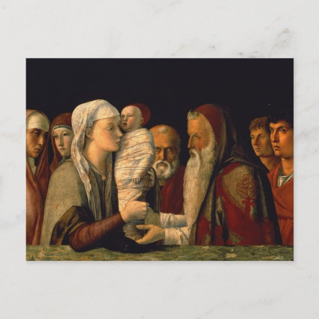 Die Präsentation von Jesus im Tempel Postkarte (Vorderseite)