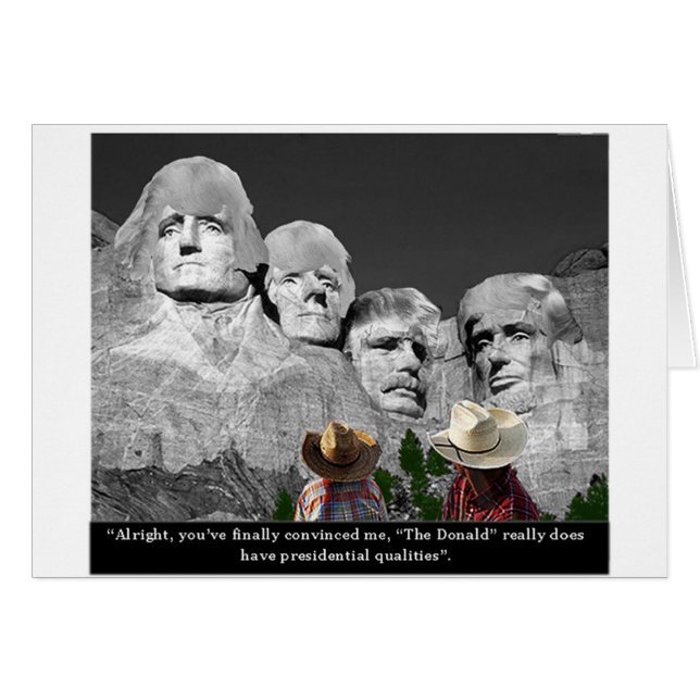 "Die Präsidentenqualitäten von Donald" (Vorderseite (Horizontal))