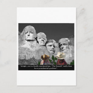 "Die Präsidentenqualitäten von Donald" Postkarte
