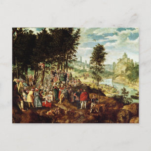 Die Predigt des hl. Johannes des Taufers, c.1550 Postkarte