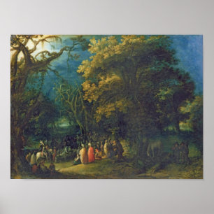 Die Predigt von Johannes dem Täufer Poster