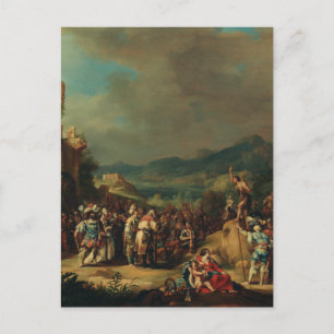 Die Predigt von Johannes dem Täufer von Bartholome Postkarte
