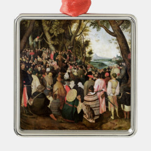 Die Predigt von Johannes der Baptist Silbernes Ornament