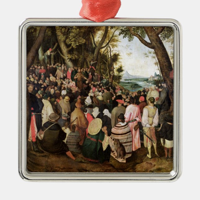 Die Predigt von Johannes der Baptist Silbernes Ornament (Vorne)