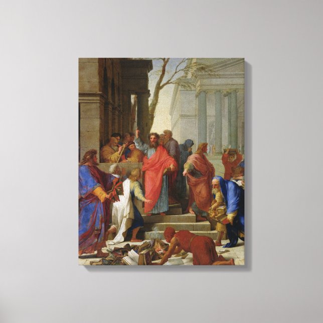 Die Predigt von St. Paul in Ephesus, 1649 Leinwanddruck (Vorderseite)