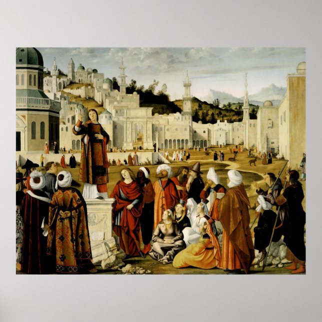 Die Predigt von St. Stephen in Jerusalem Poster (Vorne)