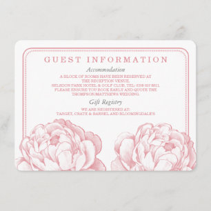 Die Pretty Peony Floral Hochzeitskollektion Begleitkarte