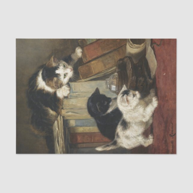Die Prey von Henriette Ronner-Knip Seidenpapier (Vorderseite)