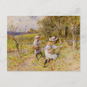 Die Primrose Gatherers Postkarte