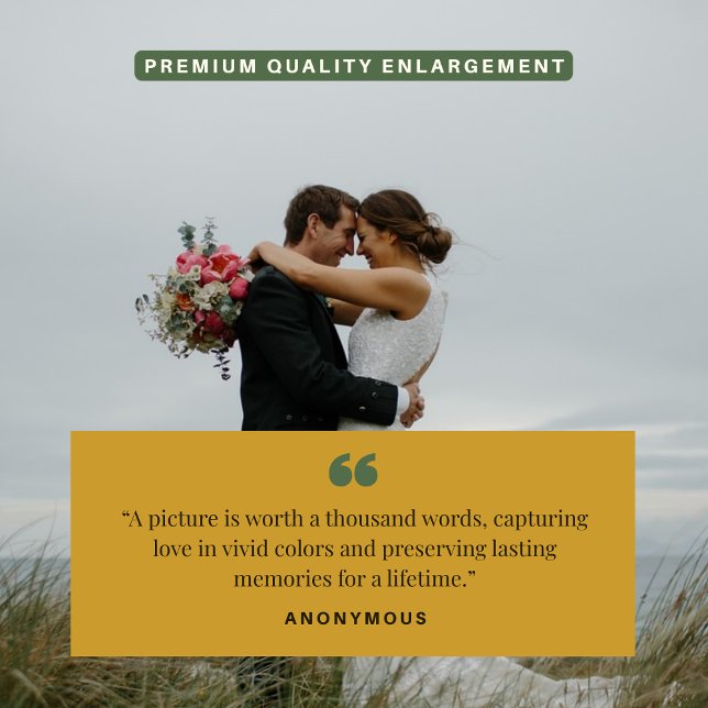 Die Print "Everlasting Vow" | Benutzerdefiniert 8x Fotodruck (Don't let your wedding stay on a hard drive.)