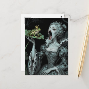 Die Prinzessin aß den Kröten-Horror-Fantasy Postkarte