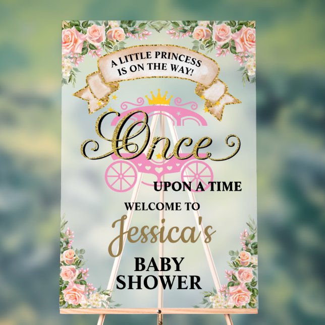 Die Prinzessin Carriage einmal auf ein Mädchen der Acrylschild (Neutral)