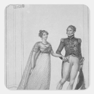 Die Prinzessin Charlotte von Wales und Prinz Quadratischer Aufkleber