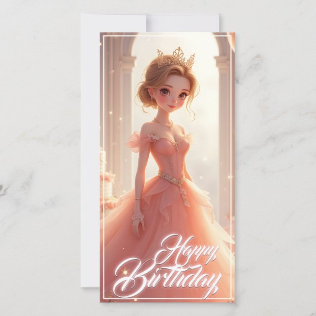 Die Prinzessin eines traumhaft rosa Gewand (Vorderseite)
