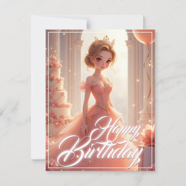 Die Prinzessin eines traumhaft rosa Gewand (Vorderseite)
