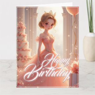 Die Prinzessin eines traumhaft rosa Gewand Karte