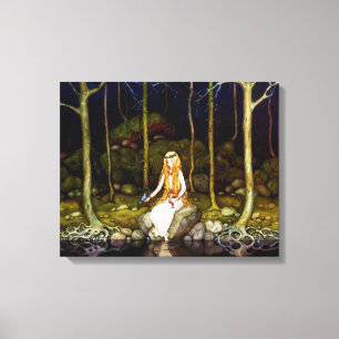 Die Prinzessin im Wald Leinwanddruck