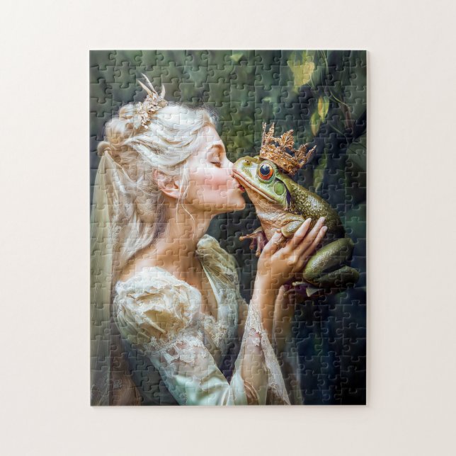 Die Prinzessin küsst den Froschprinzen Puzzle (Vertikal)