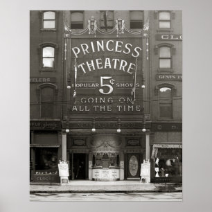 Die Prinzessin Theatre, 1910. Vintages Foto Poster