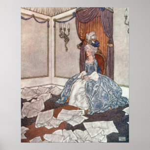 Die Prinzessin und die Zeitung von Edmund Dulac Poster