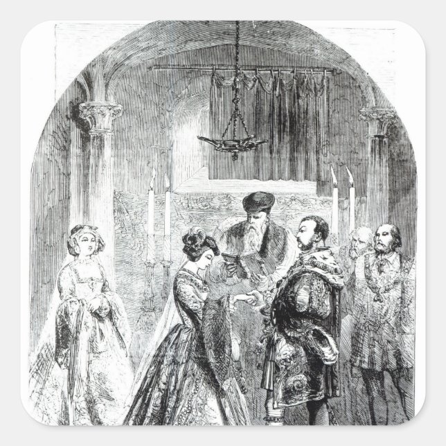 Die private Ehe von Anne Boleyn Quadratischer Aufkleber (Vorderseite)