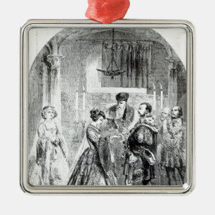 Die private Heirat von Anne Boleyn Silbernes Ornament