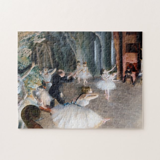 Die Probe auf der Bühne, Edgar Degas Puzzle (Horizontal)