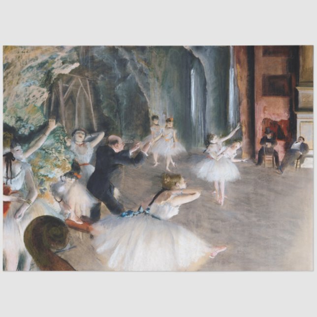 Die Probe auf der Bühne, Edgar Degas Seidenpapier (Vorderseite)