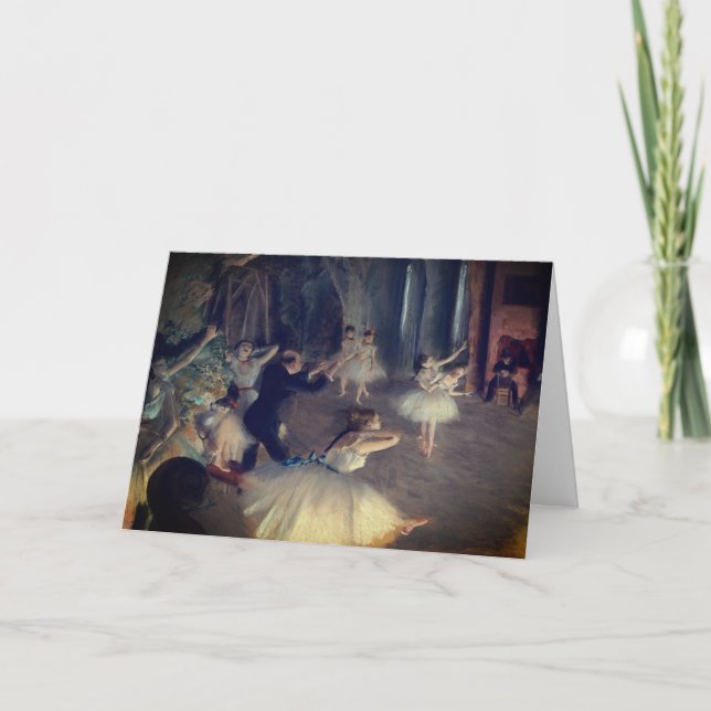 Die Probe auf der Bühne von Degas: Leere Karte (Vorderseite)