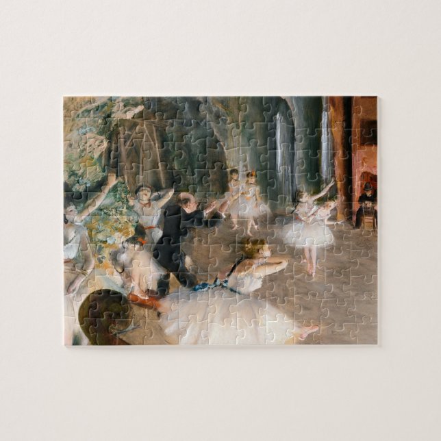 Die Probe auf der Bühne von Edgar Degas Puzzle (Horizontal)